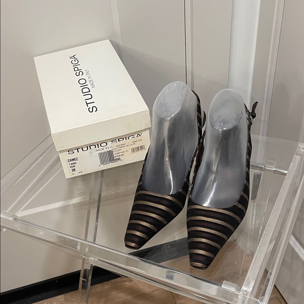 Studio Spiga Via Spiga Made in Italy Camez T. Moro Incas Striped Women's Heels